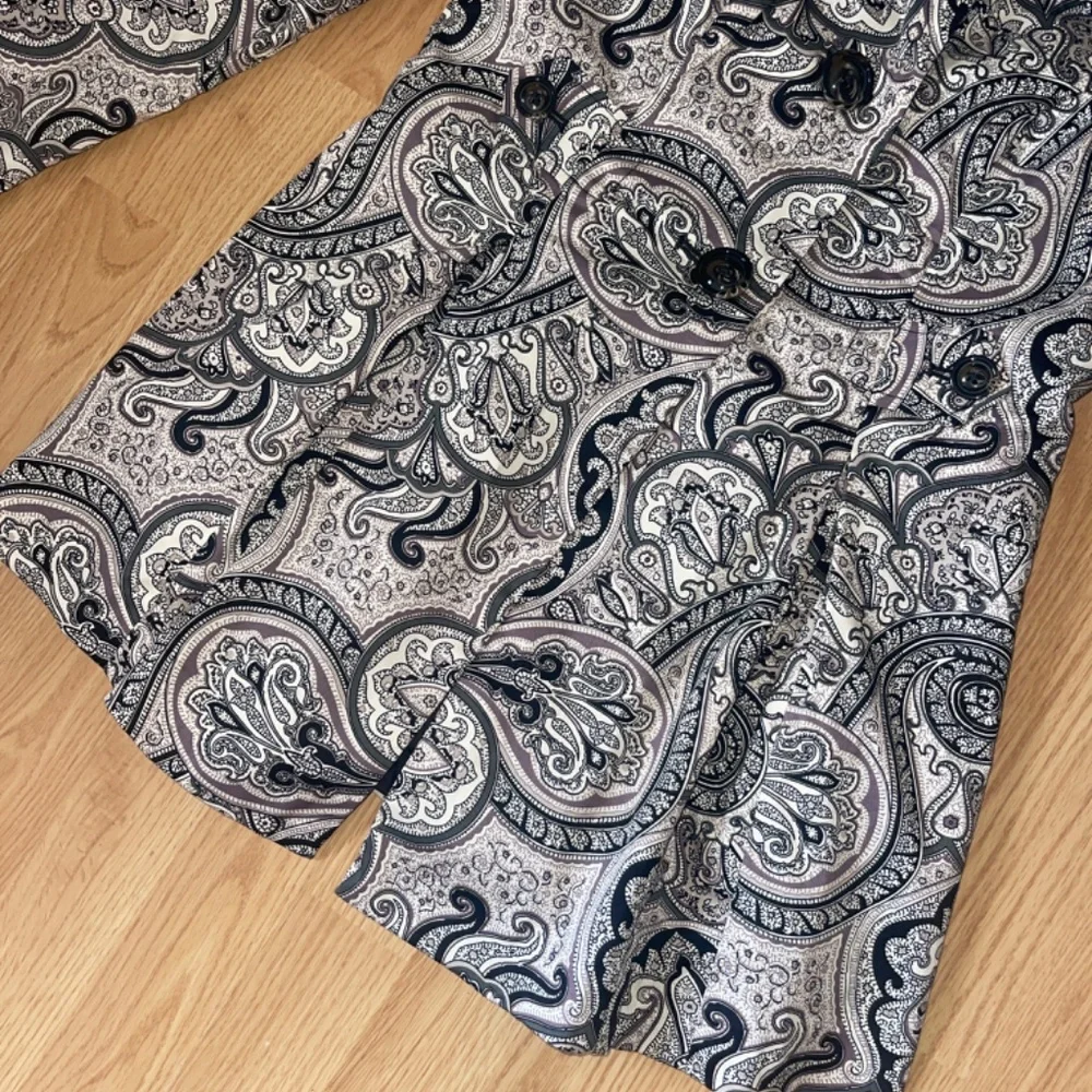 NWT ambition Paisley Print Button Up Fit and Flare Jacket / Coat Size Medium - Picture 7 of 9